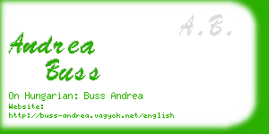 andrea buss business card